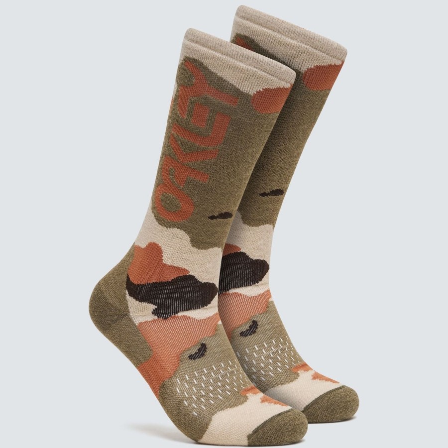 Men Oakley Socks | Oakley The Pro Camo Performance Sock 9H1_B1B_Camo_Desert